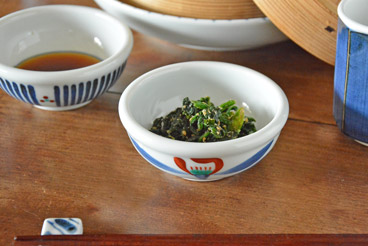 梅山窯 外からくさの玉ぶち鉢(3寸)