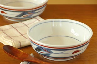 梅山窯 みつ葉の多用鉢