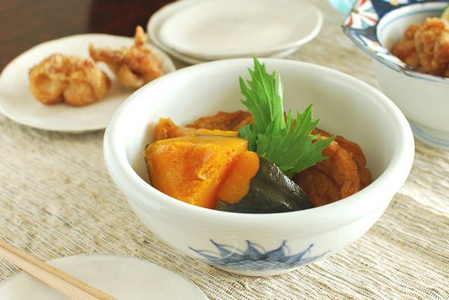 砥部焼・梅山窯 ひまわりの玉ぶち鉢(5寸)