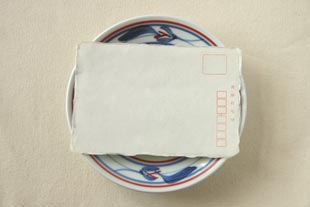 みつ葉のソーサー はがきと比較