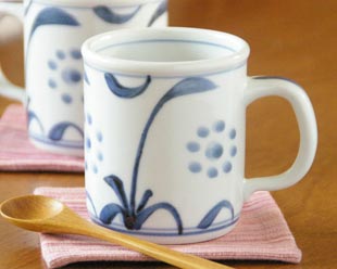 梅山窯 太陽柄のマグカップ