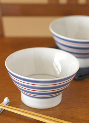 梅山窯 あい赤の茶碗(大)