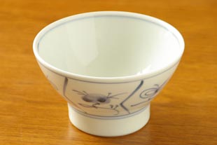 砥部焼 なずなの茶碗(小)