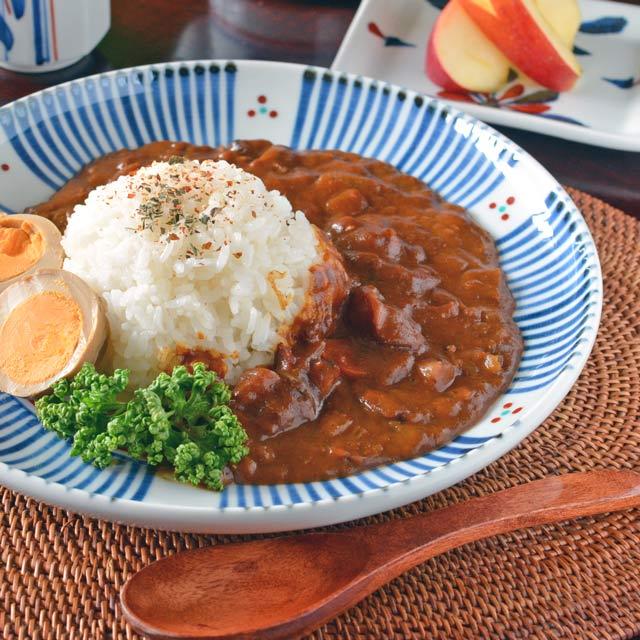 和食器・砥部焼 とくさみつ紋の大皿(8寸)