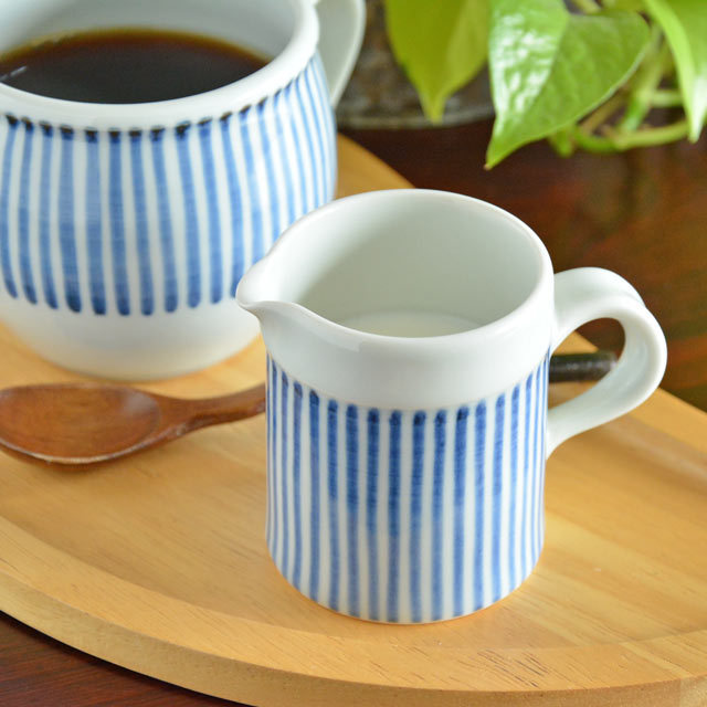 和食器・砥部焼 とくさ柄の切立クリーマー