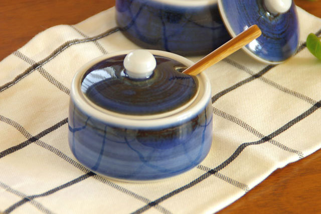 和食器・砥部焼 藍色の薬味入れ