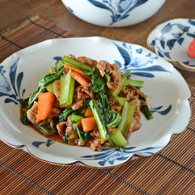 和食器・砥部焼 ごす花の花皿(7寸)