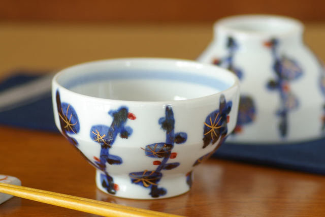 和食器・砥部焼 梅林の茶碗