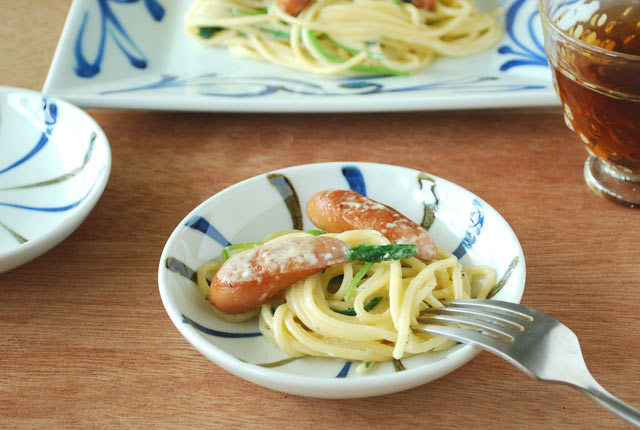 和食器・砥部焼 ねじり文の小皿(4寸)