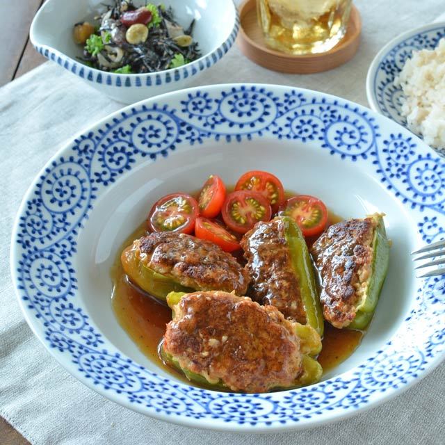 和食器・砥部焼 蛸唐草の縁付皿