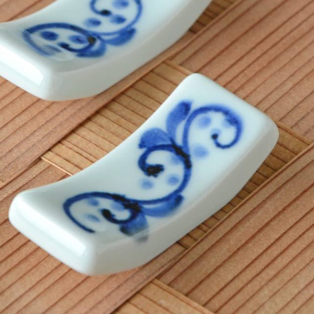 和食器・砥部焼 みつ紋の箸置き
