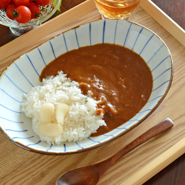 和食器・砥部焼 鉄巻とくさのカレー鉢