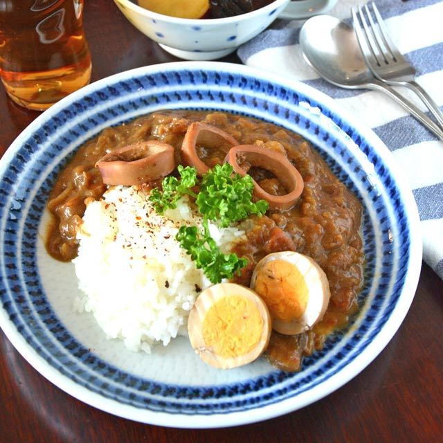 和食器・砥部焼 駒とびかんなの丸皿(7寸)