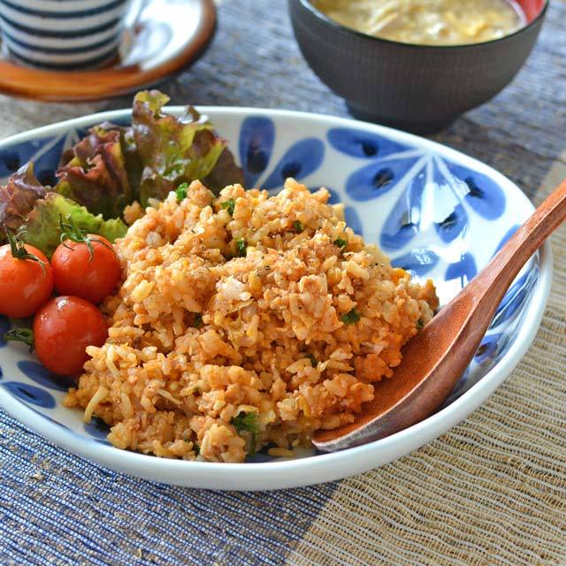 和食器・砥部焼 花市松のカレー鉢