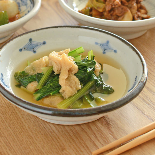 和食器・砥部焼 菱文の古砥部深皿(5寸)