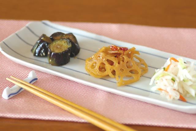和食器・砥部焼 しましま柄の長皿