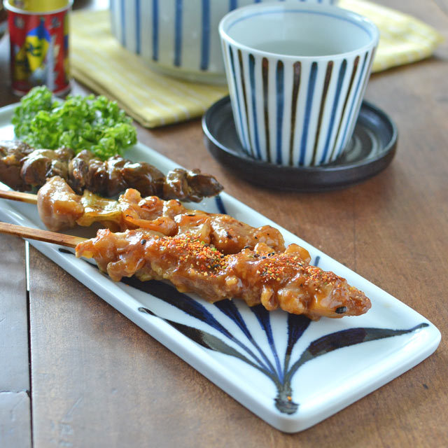 和食器・砥部焼 草文の長方皿