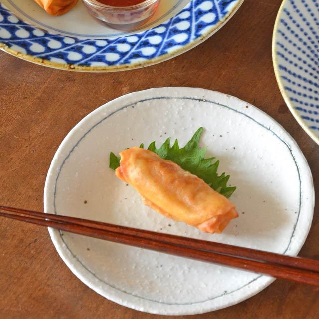 和食器・砥部焼 くねくねラインの取皿(5寸)