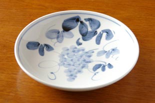 砥部焼・森陶房 ぶどうの大皿