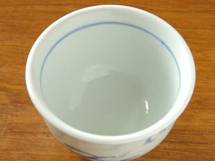 砥部焼・森陶房　すすきの小丼を上から見て