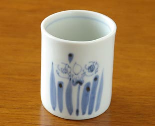森陶房 水仙の筒湯のみ(大)