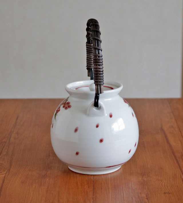 中田窯 桜の急須(特大) 背面