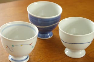 砥部焼・向井窯　フリーカップ３柄