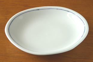 砥部焼 白いくねくね大皿