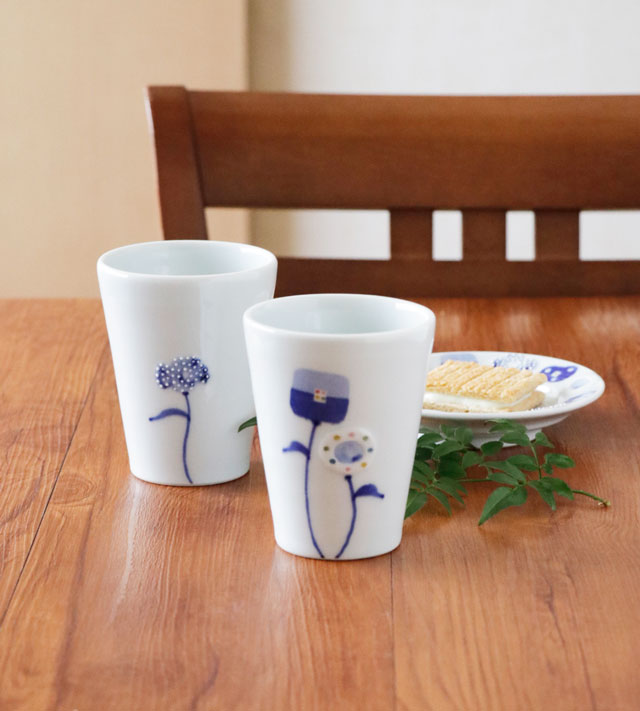 花のフリーカップ 正面