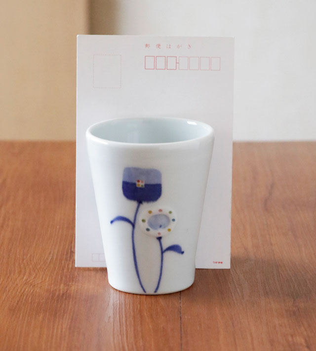 花のフリーカップ ハガキサイズ比較
