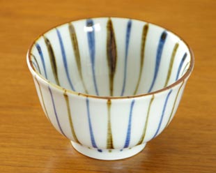 千山窯 とくさ柄の汁碗