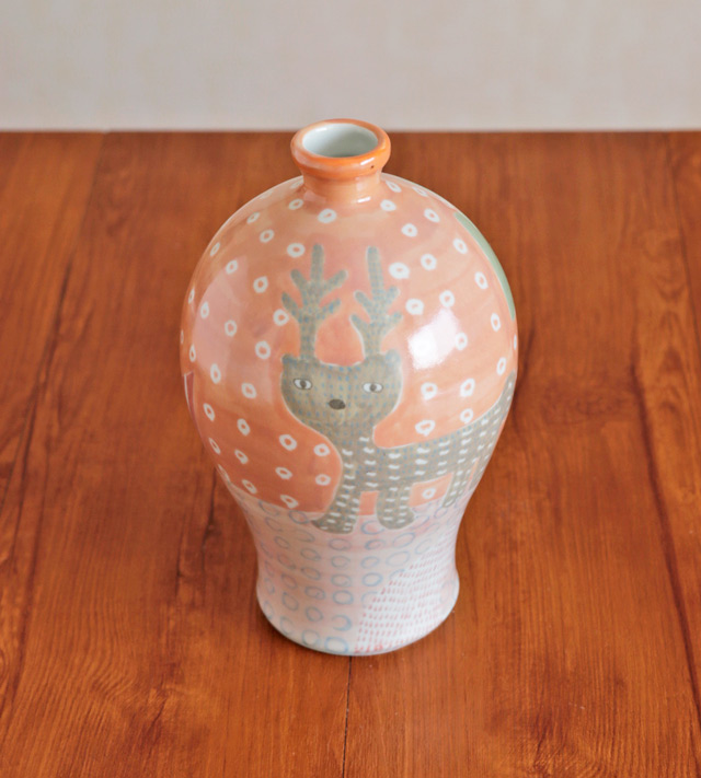 スギウラ工房 花器(トナカイ) 全体像