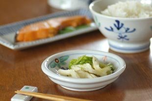 陶房遊 花ちらしの玉ぶち鉢(4寸)