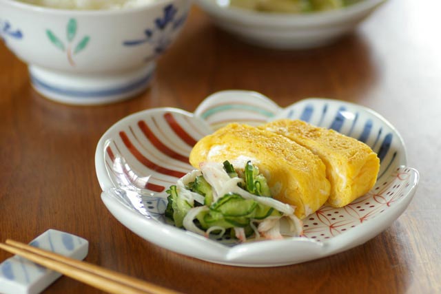 砥部焼・陶房遊 彩り紋の5寸皿